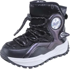 Boys Girls Toddler Snow Boots Resistant Outdoor Winter Mid Calf Boot Snow Boots Boy Kids Rubber Insulated Boots