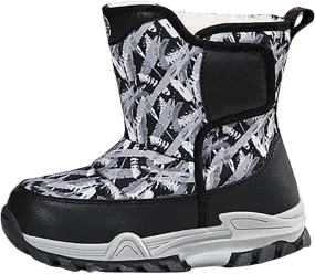 Boys Toddler Snow Boots Waterproof Resistant Winter Shoes Girls Fuzzy Boots Size 13.5 Waterproof Toddler Shoes
