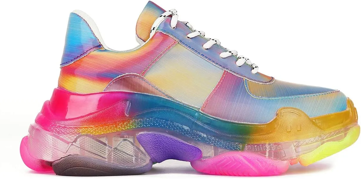 CAPE ROBBIN Womens Casual Lace Up Sneaker