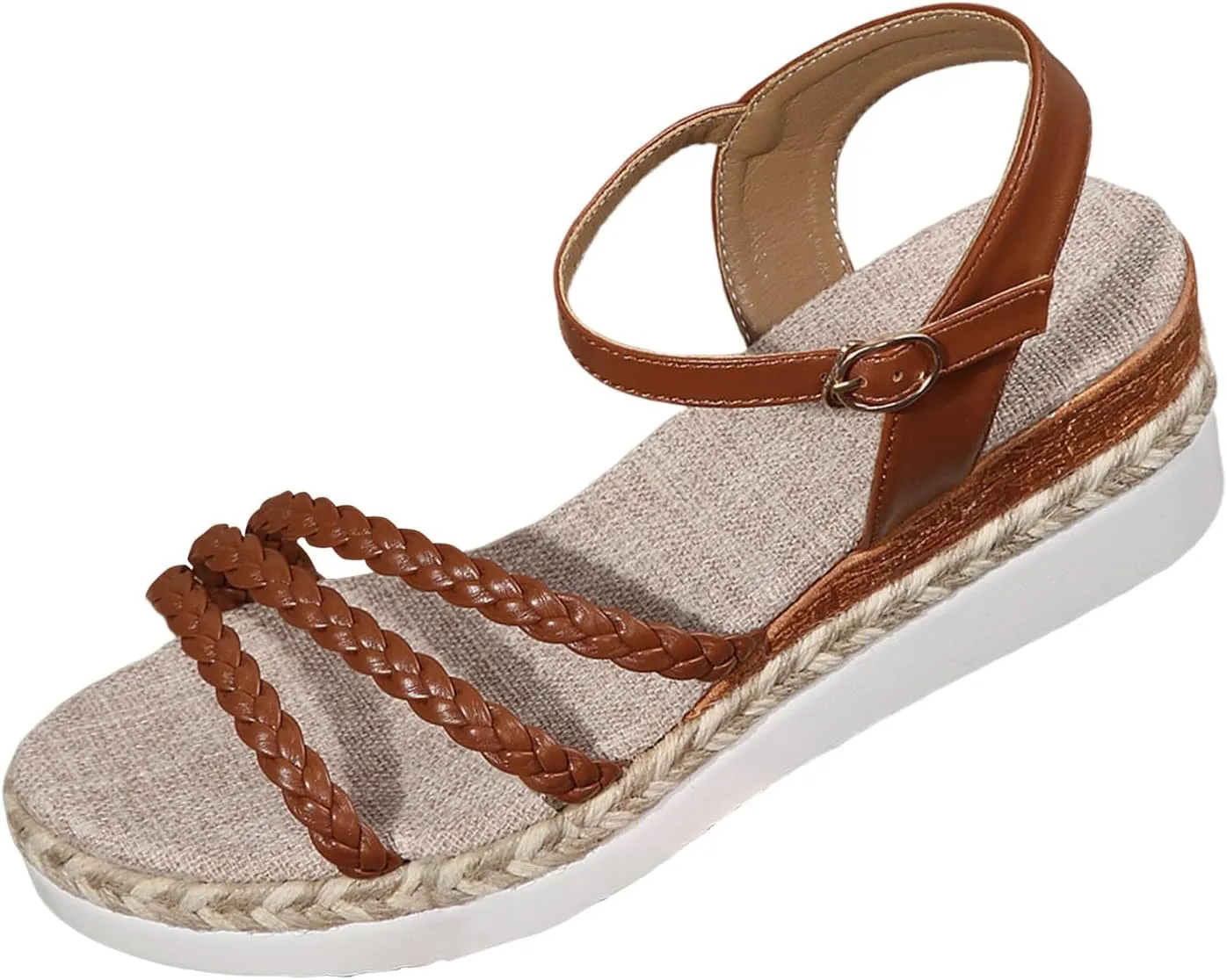Casual Walking Wedges Fashionable Women's Wedge Heel Thick Sole Elastic Band Casual Comfortable Beach Sandals