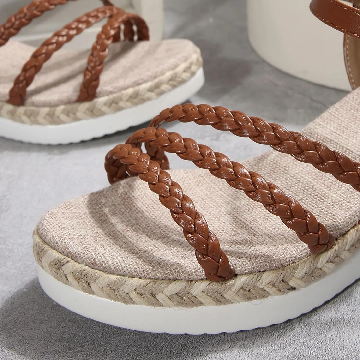 Casual Walking Wedges Fashionable Women's Wedge Heel Thick Sole Elastic Band Casual Comfortable Beach Sandals