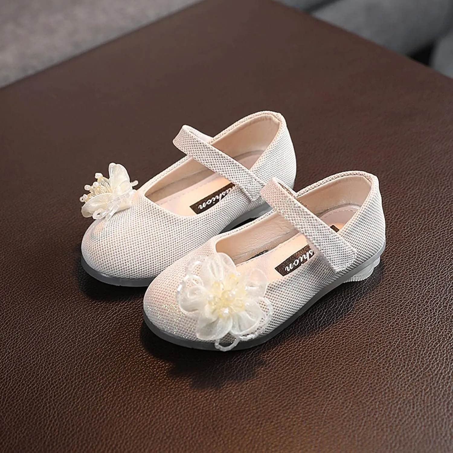 Cat Slippers for Girls Girls Sandals Children Shoes Pearl Flower Princess Shoes Dance Soccer Slides for Girls