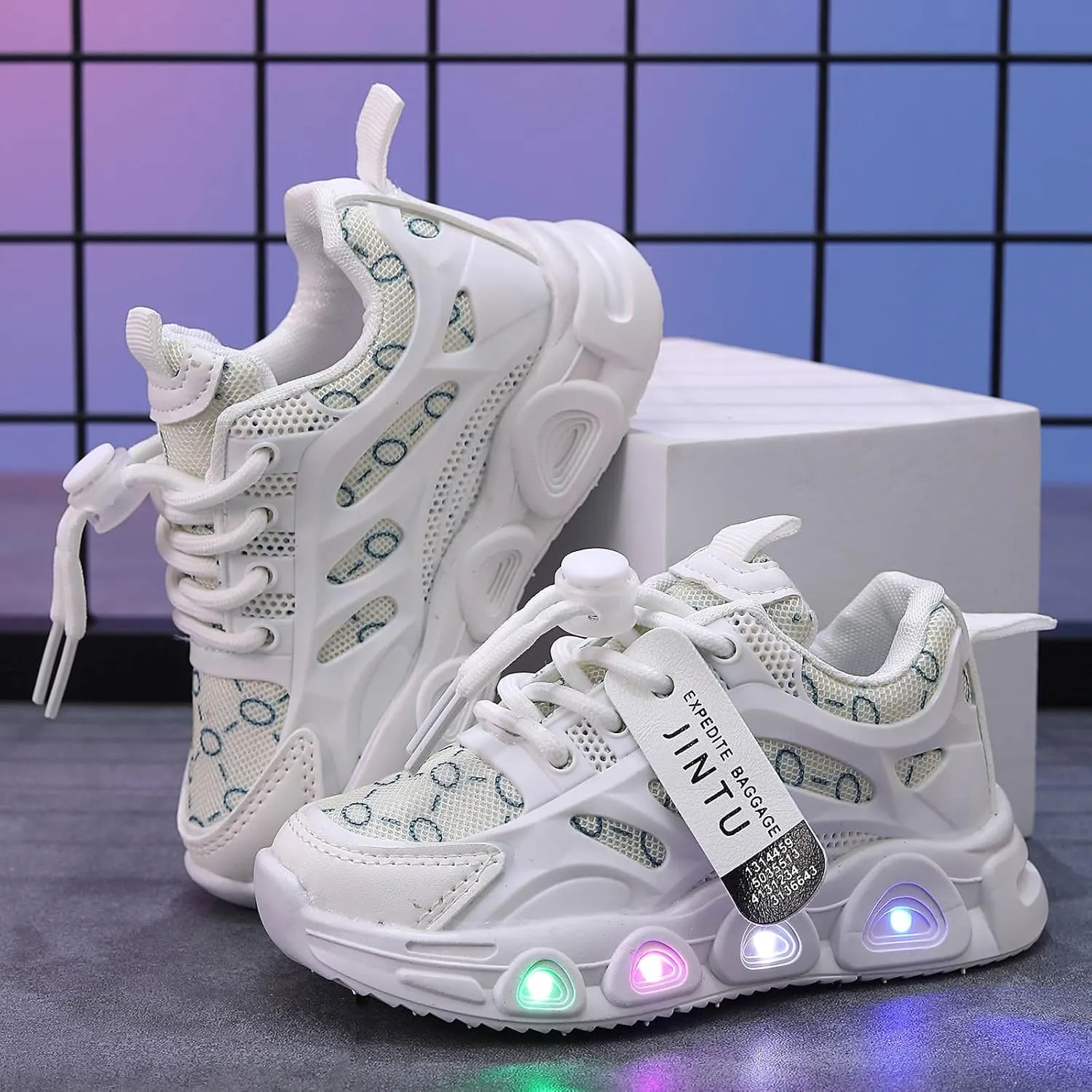 Cathalem Sneakers for Boys Kids Baby Girls Shoes Sneakers LED Light Up Luminous Sneakers Winter Warm Sneakers for Girls