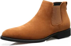 Chelsea Boots Men Classic Elastic Dress Boots Casual Men's Chelsea Ankle Boots
