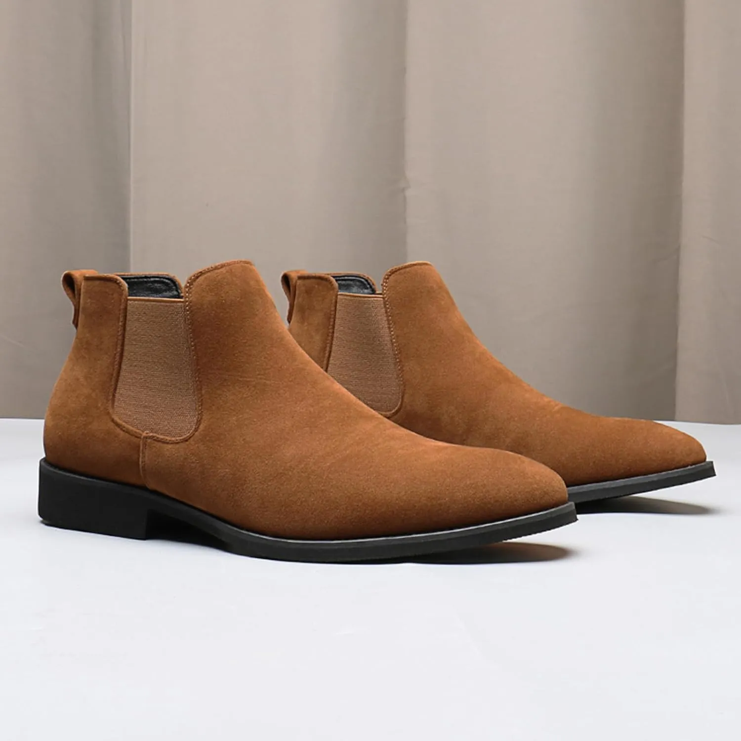 Chelsea Boots Men Classic Elastic Dress Boots Casual Men's Chelsea Ankle Boots