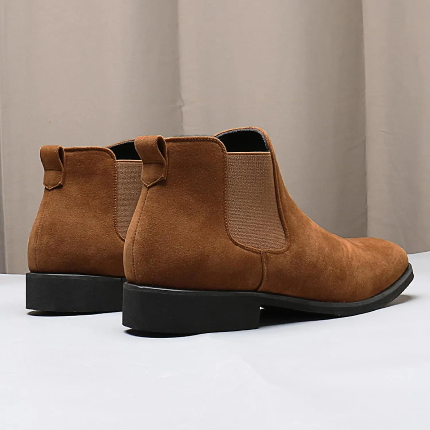 Chelsea Boots Men Classic Elastic Dress Boots Casual Men's Chelsea Ankle Boots