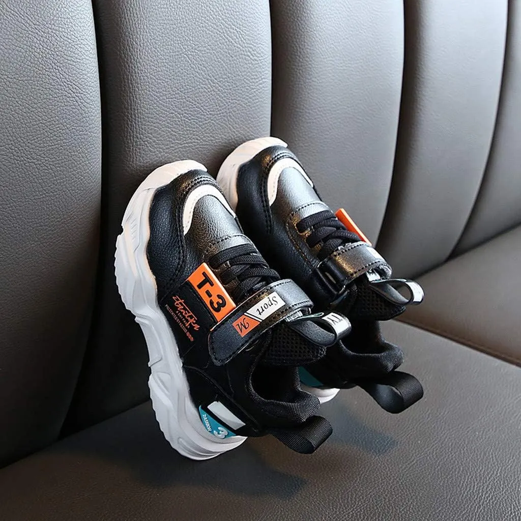 Childrens Outdoor Sneakers Sole Padded Non Slip Sport Shoes Basketball Athletic Lightweight Comfy Sneakers for Boys