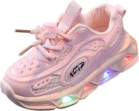 Childrens Toddler Glitter Sneakers Baby Boys Girls First Walking Running Sport Shoes Lace Breathable Sequins Sneakers