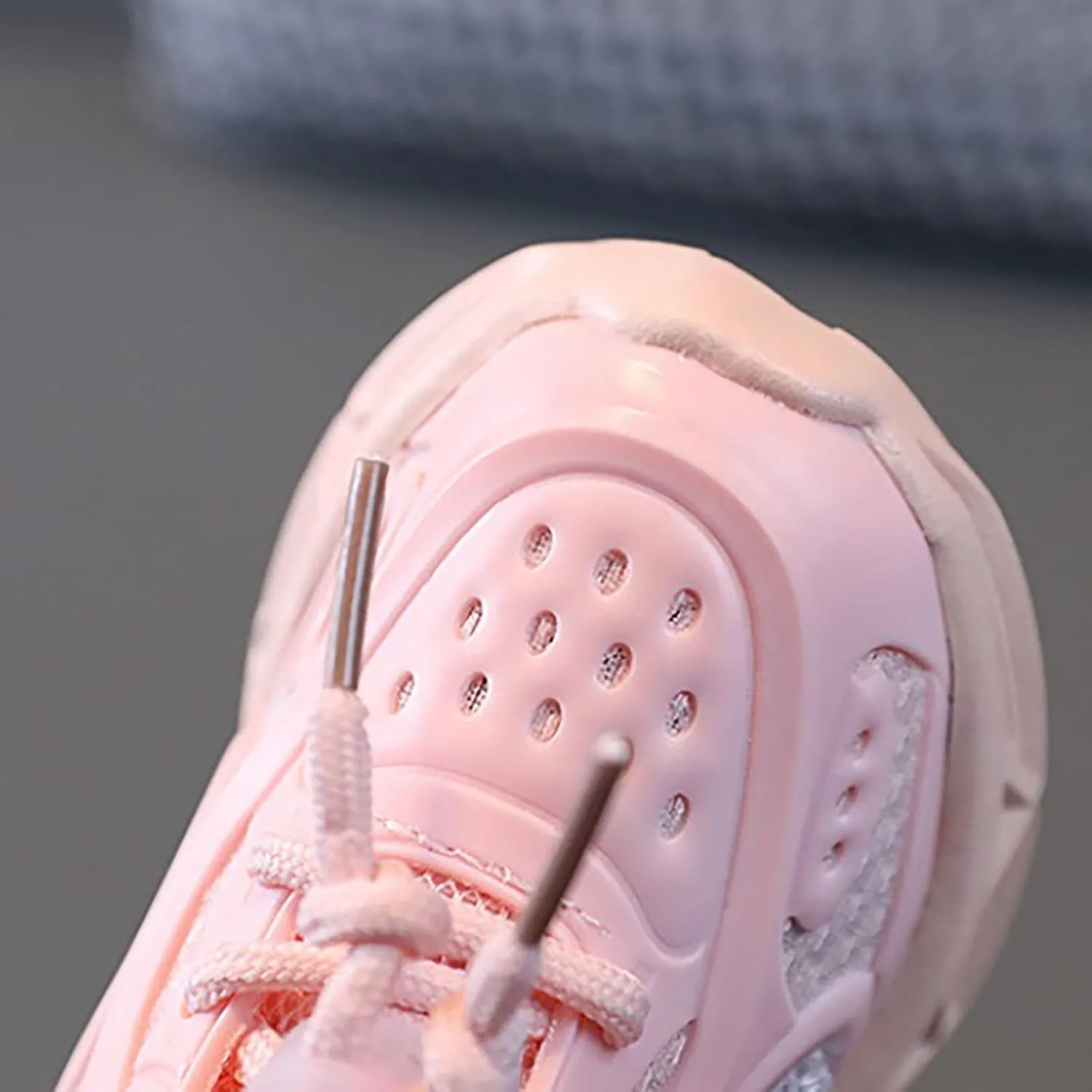 Childrens Toddler Glitter Sneakers Baby Boys Girls First Walking Running Sport Shoes Lace Breathable Sequins Sneakers