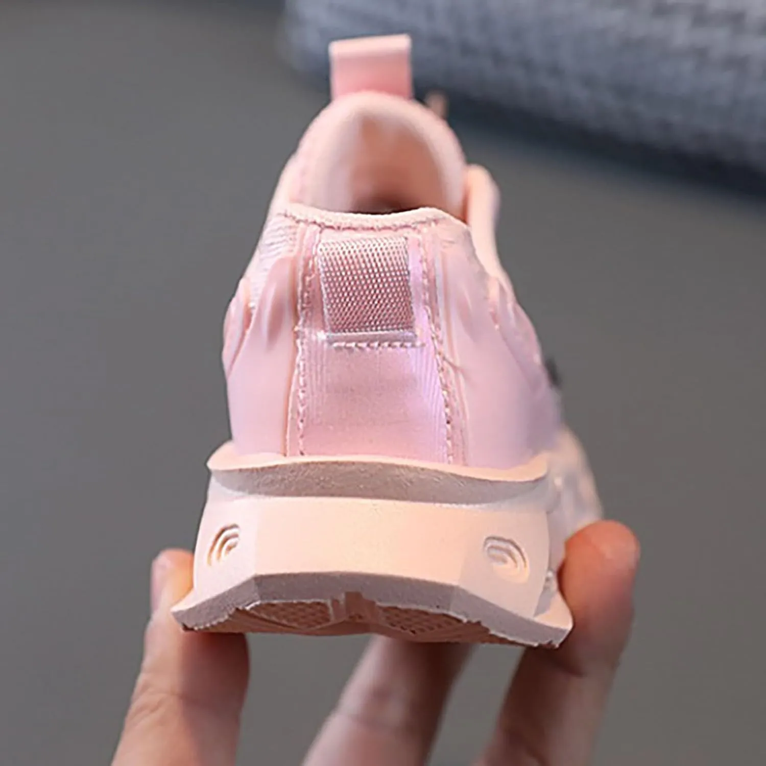Childrens Toddler Glitter Sneakers Baby Boys Girls First Walking Running Sport Shoes Lace Breathable Sequins Sneakers