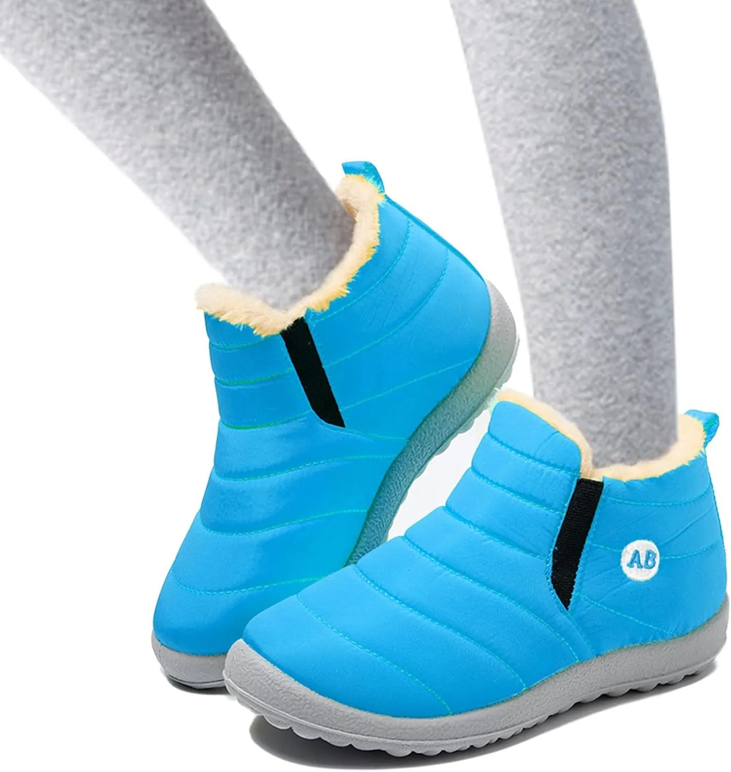 Childrens Winter Childrens Boots Flat Splashing Warm Short Tube Snow Boots Kids Snow Boots Size 3