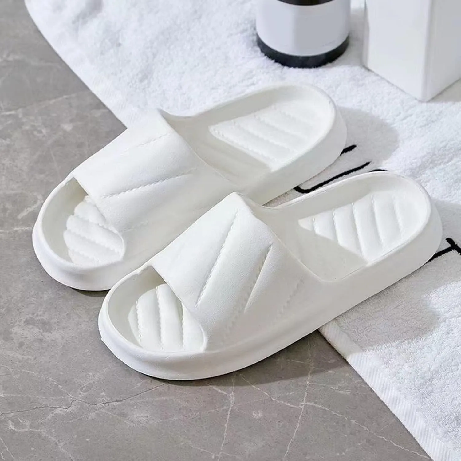 Cloud Slides Waterproof Slippers for Women Shower Shoes for Living Room Pool Beach Spa Public Showers