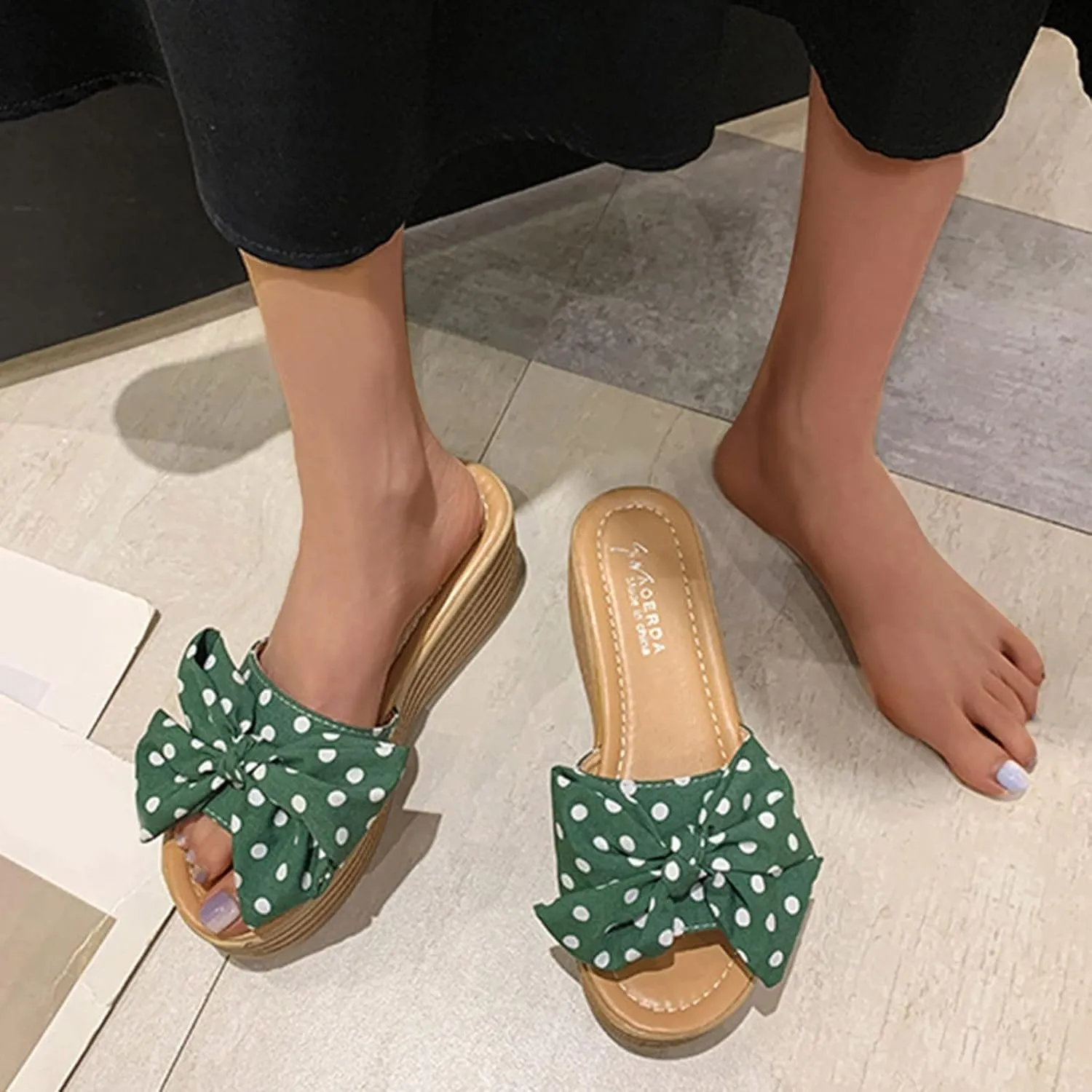 Comfortable Orthopedic Sandals Beach Slippers Toe Wedges Womens Shoes Fashion Knot Sandals Roman Open Women's Wedges