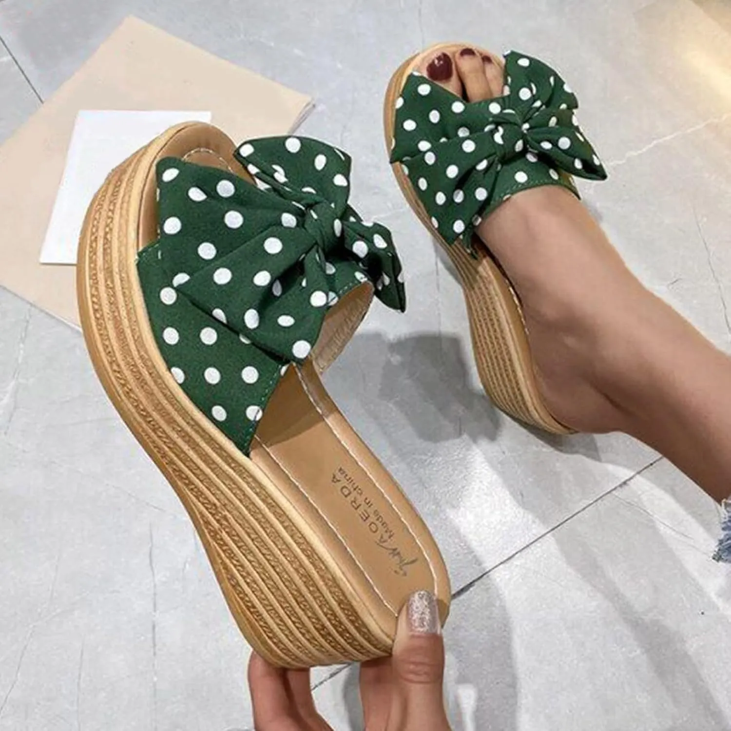 Comfortable Orthopedic Sandals Beach Slippers Toe Wedges Womens Shoes Fashion Knot Sandals Roman Open Women's Wedges