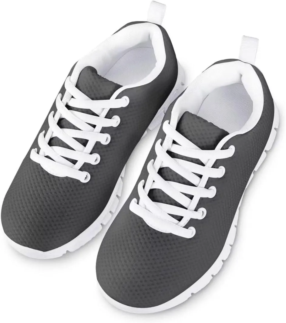 Dellukee Girls Shoes Cute Solid Color Polka Dot Running Walking Sports Sneakers