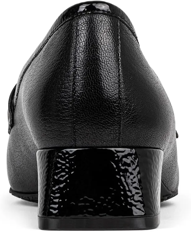 Donald Pliner Womens Tristina Penny Loafer Heel  1.3 Block Heel Shoes for Comfort, Slip On Womens Heels