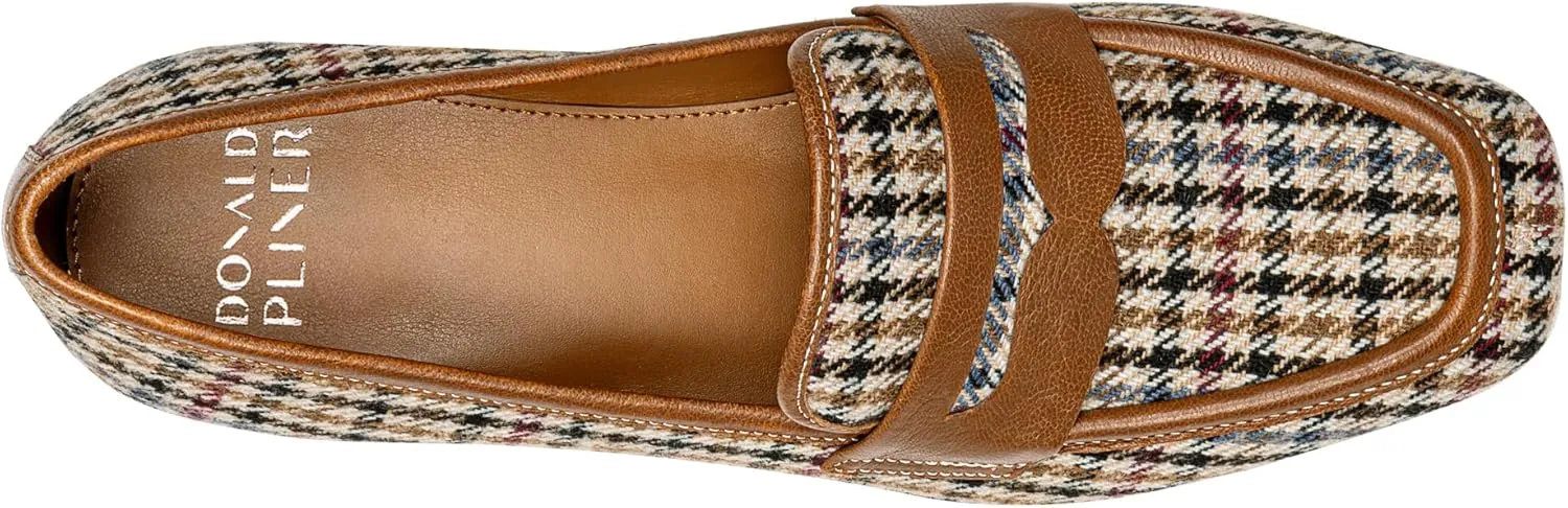 Donald Pliner Womens Tristina Penny Loafer Heel  1.3 Block Heel Shoes for Comfort, Slip On Womens Heels