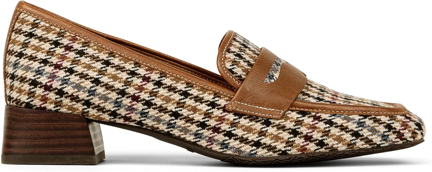 Donald Pliner Womens Tristina Penny Loafer Heel  1.3 Block Heel Shoes for Comfort, Slip On Womens Heels