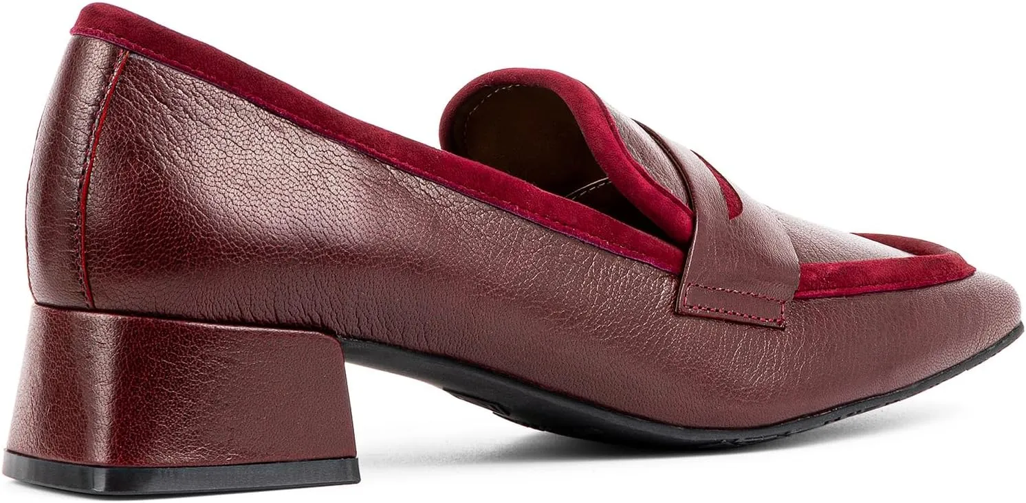Donald Pliner Womens Tristina Penny Loafer Heel  1.3 Block Heel Shoes for Comfort, Slip On Womens Heels
