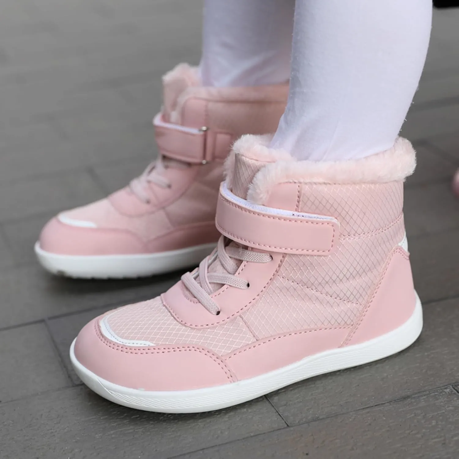 Duk Boots for Kids Waterproof Insulated Fr Lined Winter Boot Non-slip Outdoor Ankle Boots for Hiking Trkking