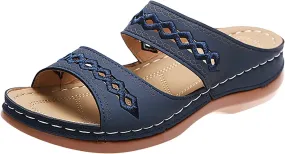 Eduavar Womens Sandals Comfortable, Womens Sandals Comfortable Sandals Slippers Open Toe Wedge Sandals with Arch Support