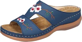 Elegant Sandals for Women Summer Low Wedges Womens Comfortable Open Toe Sandal Casual Sandals Indoor Outdoor