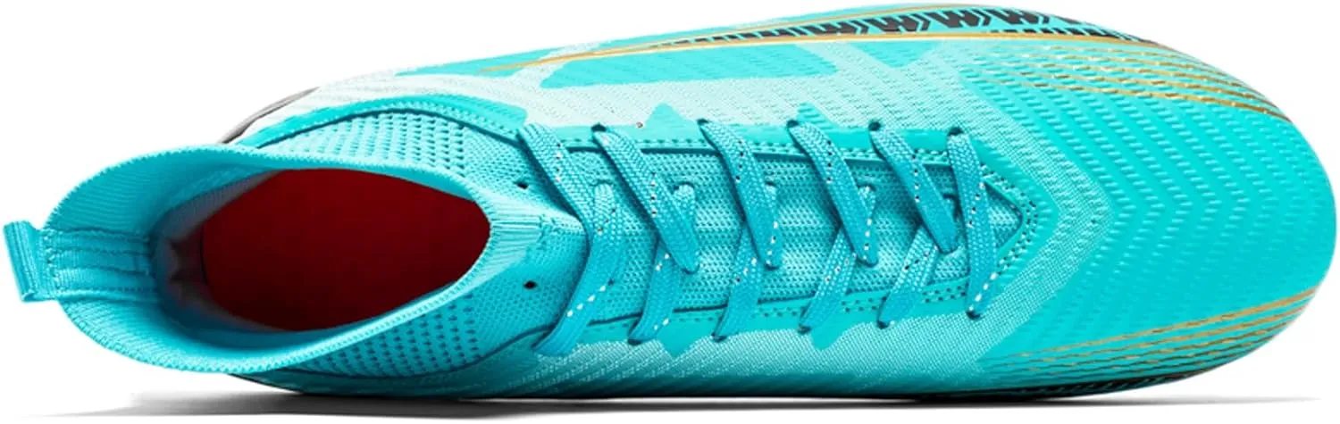 Eliogn Big Kids Soccer Shoes Mens Soccer Cleats Professional Training Turf High-top Football Shoes Outdoor Comfortable Training Football Shoes