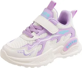 Fashion All Seasons Children Sports Girls Flat Lightweight Mesh Breathable Shoes Comfortable Slip on Shoes for