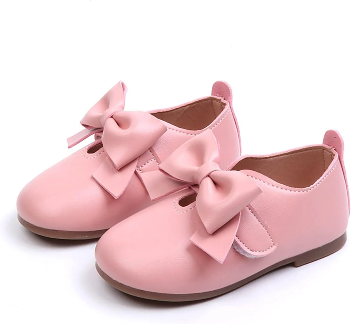 Fashion Autumn Girls Casual Shoes Flat Light Hook Loop Solid Color Bow Simple Size 5 Girls Shoes