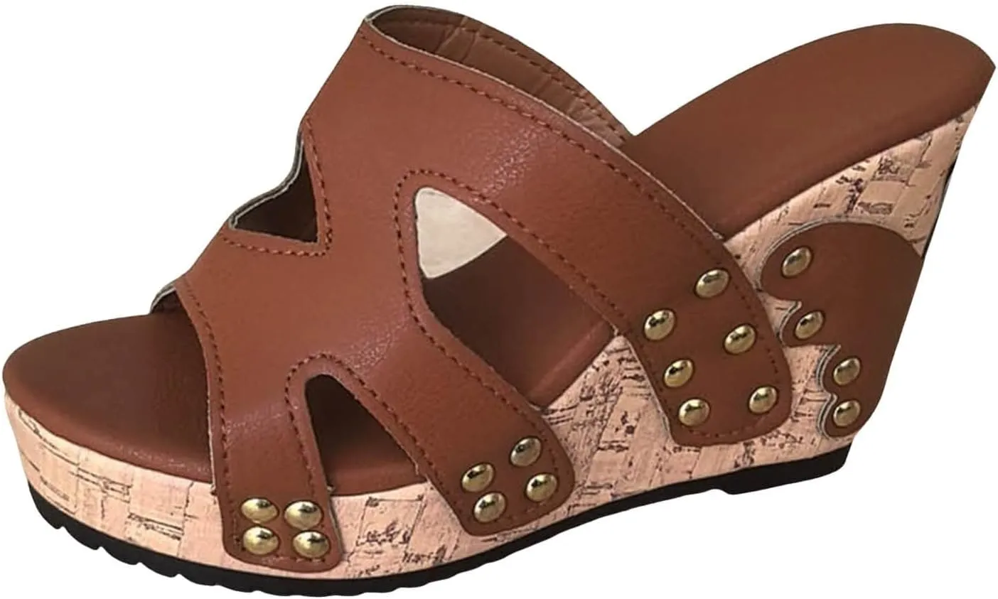 Flat Sandals for Women Dressy Open Toe Wedge Sandals for Women Sandles Women's Classic Wedge Heels Sandals