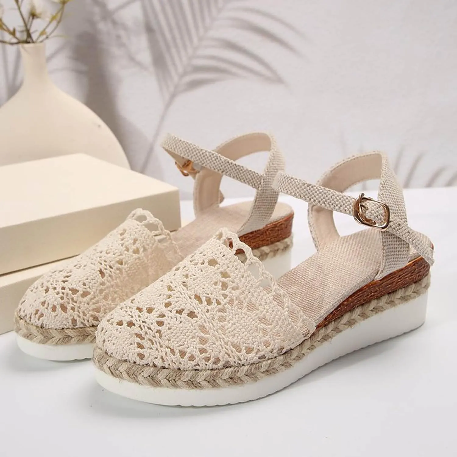 Flat Sandals Womens Summer Open Toe Wedges Sandals Womens Sandals Women's Casual Summer Women Wedge Heels Shoes