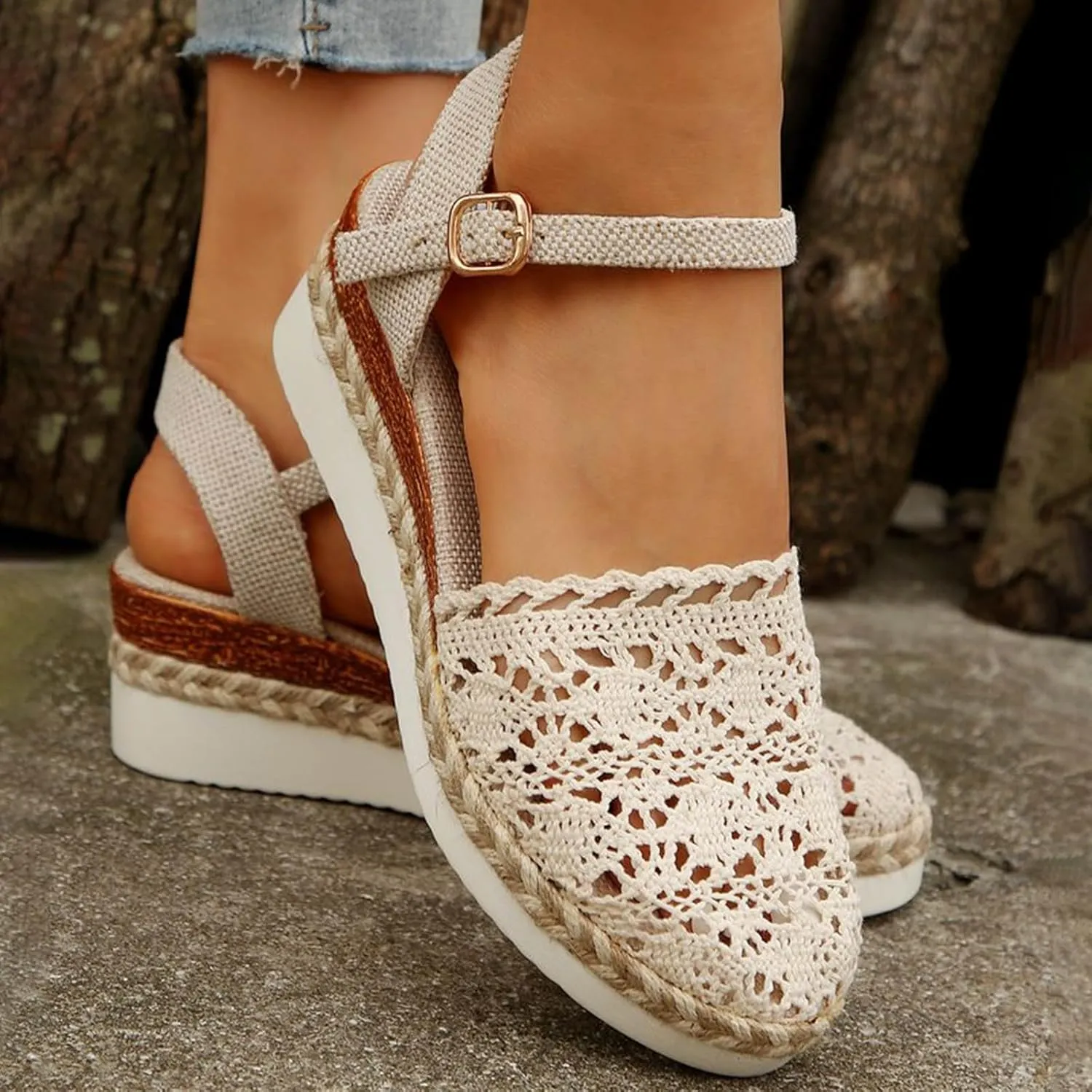 Flat Sandals Womens Summer Open Toe Wedges Sandals Womens Sandals Women's Casual Summer Women Wedge Heels Shoes