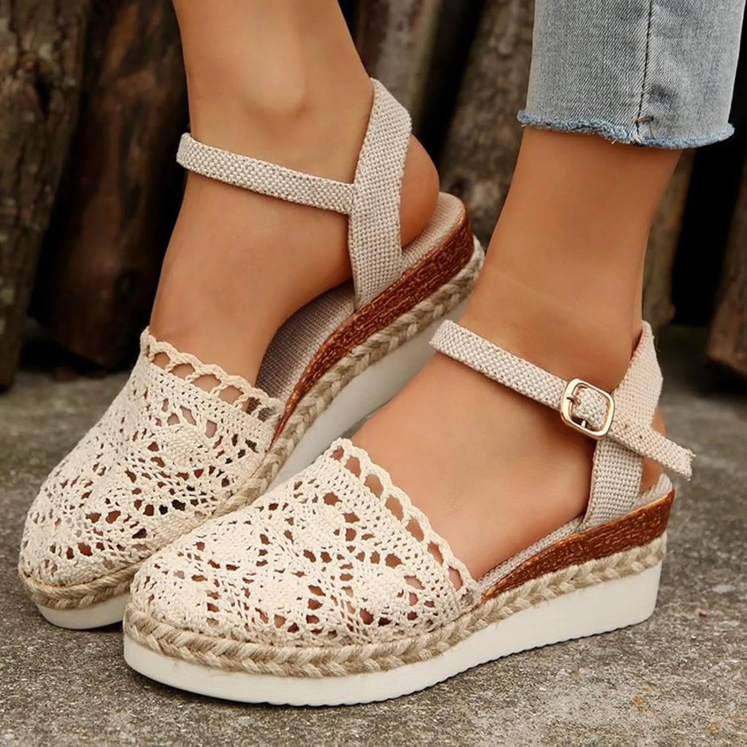 Flat Sandals Womens Summer Open Toe Wedges Sandals Womens Sandals Women's Casual Summer Women Wedge Heels Shoes