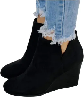 Gibobby Ankle Booties for Women Low Heel Dressy Fashion Pointed Toe Faux Stacked Chunky Heels Side Zipper Booties Shoes