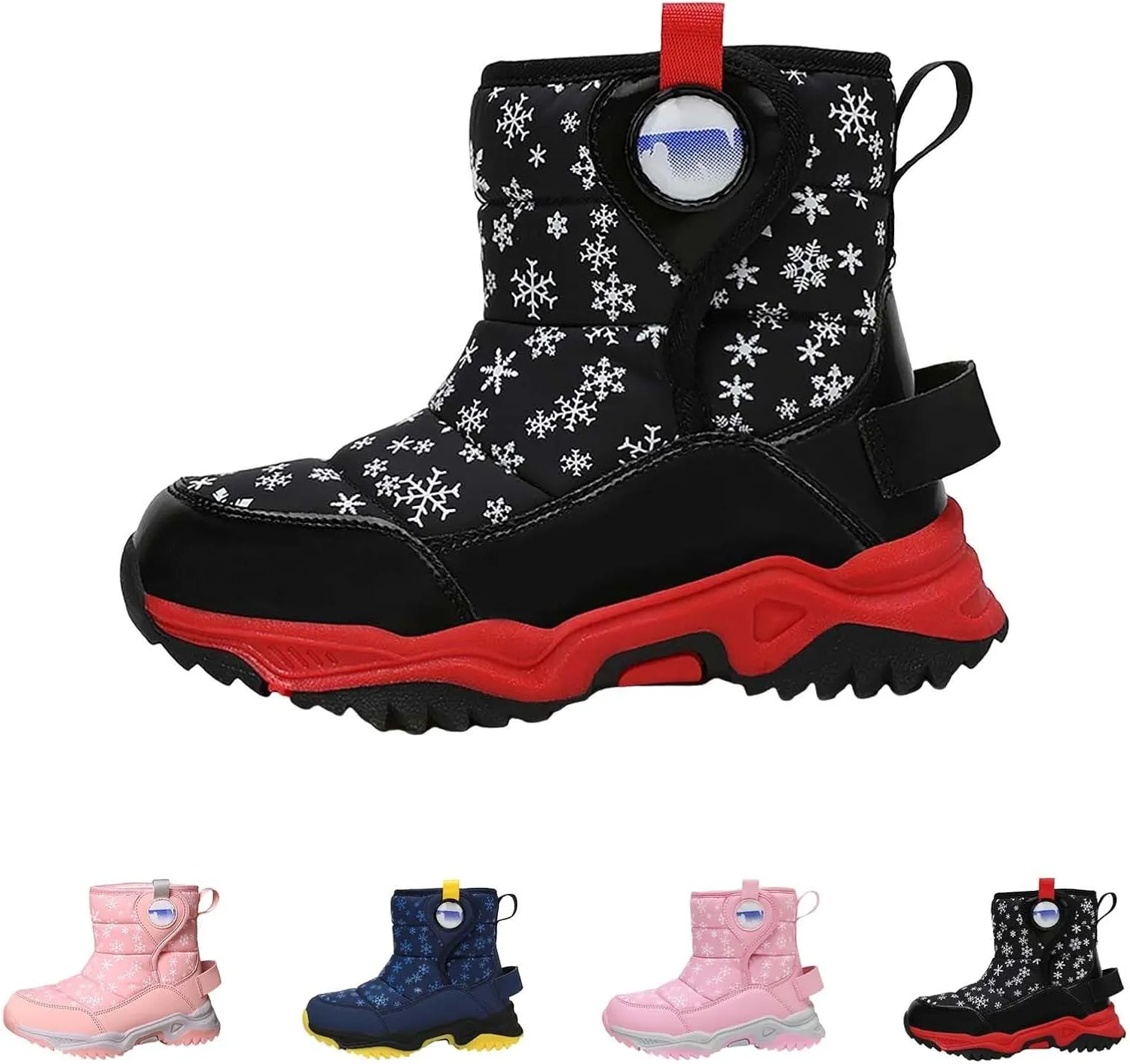 Girls Boys Snow Boots Outdoor Warm Comfortable Non Slip Mid Calf Padded Small Big Kids Winter Girls Knee High Snow Boots