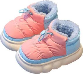 Girls Boys Snow Boots Slip Resistant Outdoor Warm Ankle Winter Shoes Toddler/Little Kid Cloud Bottom Non Slip Shoes