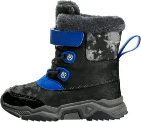 Girls Boys Snow Boots Wterproof Outdoor Warm Cozy Anti-Slip Mid Calf Faux Fur Liing Shoes for Little/Big Kids