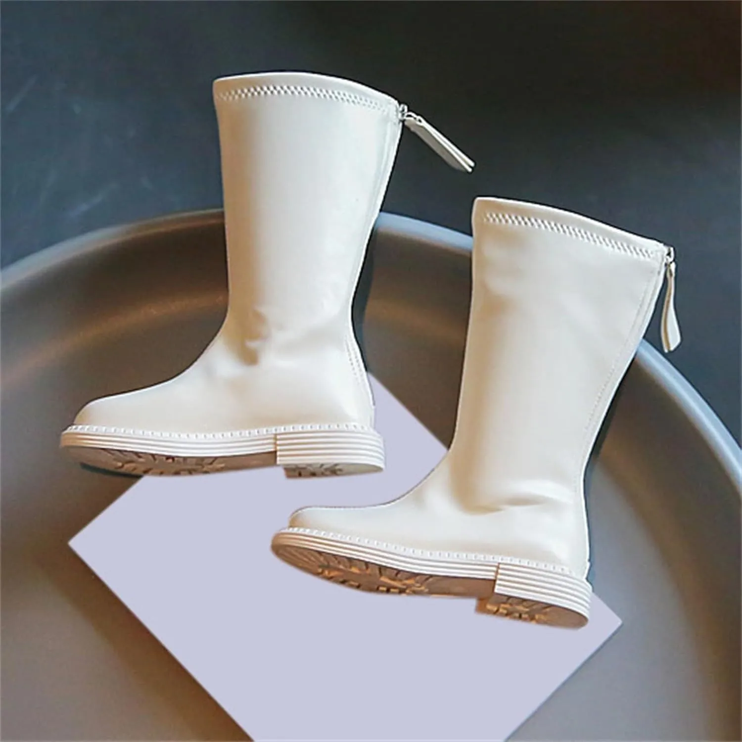 Girls Knee High Fashion Riding Boots Toddler Cowboy Western Boots Girls Mid Calf Riding Shoes Little Kid/Big Kid