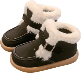 Girls Platform Snow Boots Winter Boots Fr Snow Boots Ankle Booties Fuzzy Warm Boots For Toddler Kids Slip On Boots