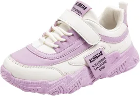Girls Running Shoes Boys Color Sneakers for Kids Casual Lightweight Classic Adjustable Strap Hook and Loops Shoes