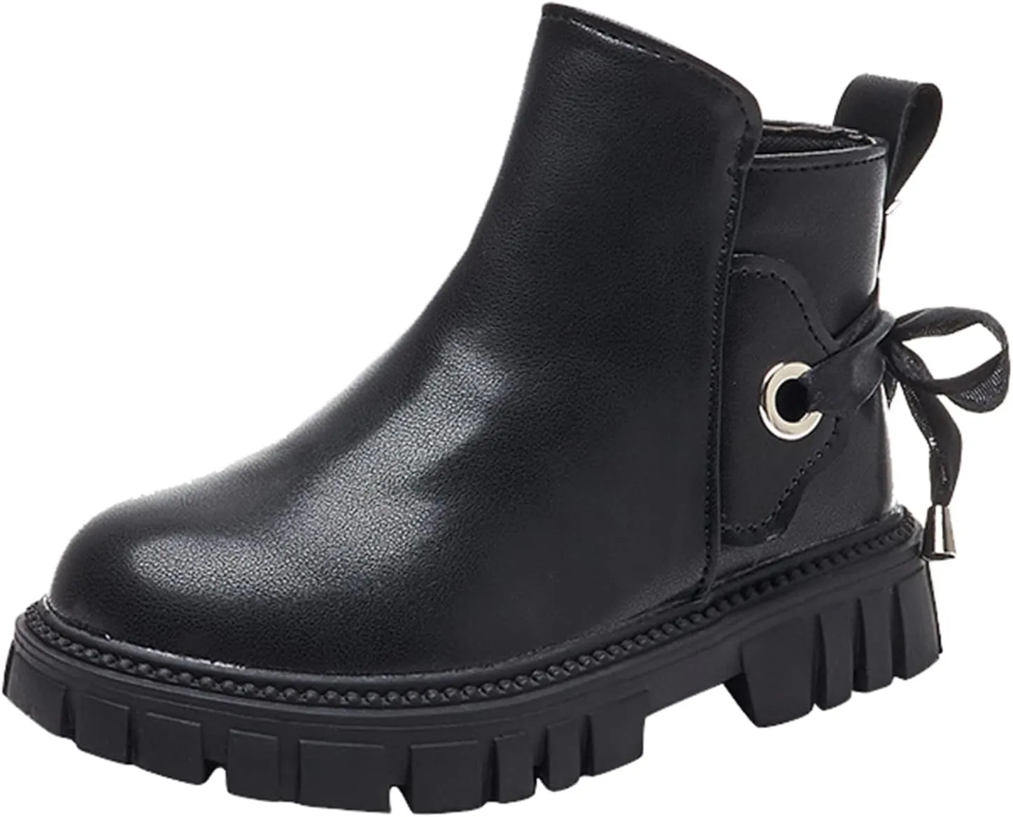 Girls Shoes Fashion Ankle Boots Kids Low Heel Dress Booties Fashion Side Zipper Short Plus Girls