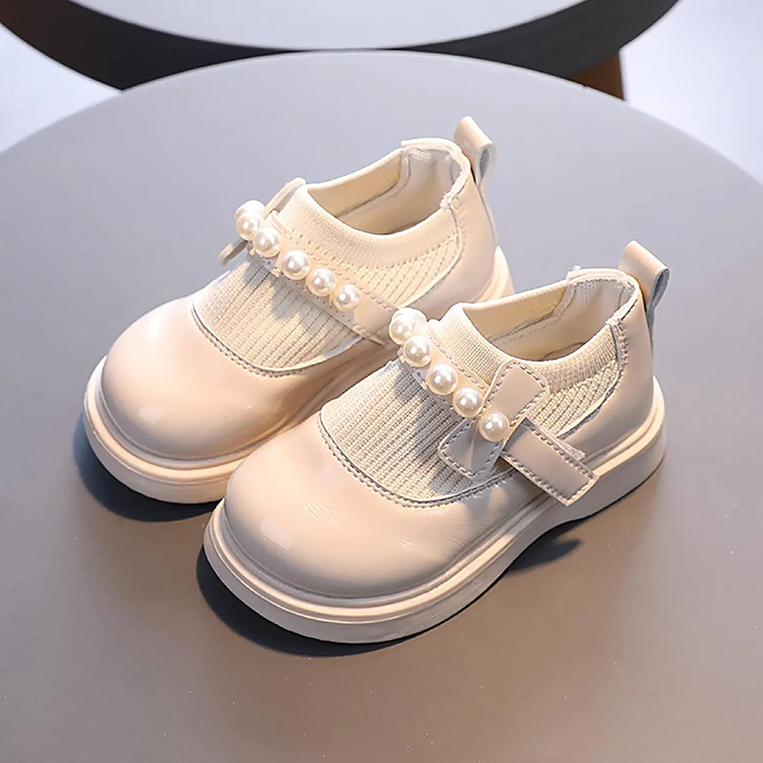 Girls Toddler Little Kid Big Kid Dress Flat Ballerina Shoe Leather Shoes Comfort Dress Shoes Kids Booties for Girls