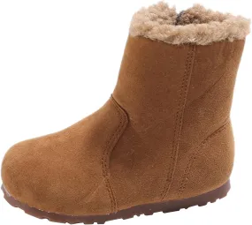 Girls Winter Mid Calf Snow Boots Faux Fr Lined Non-Slip Shoes For Toddler Faux Fr Boots Kids Ankle Boots For Girls