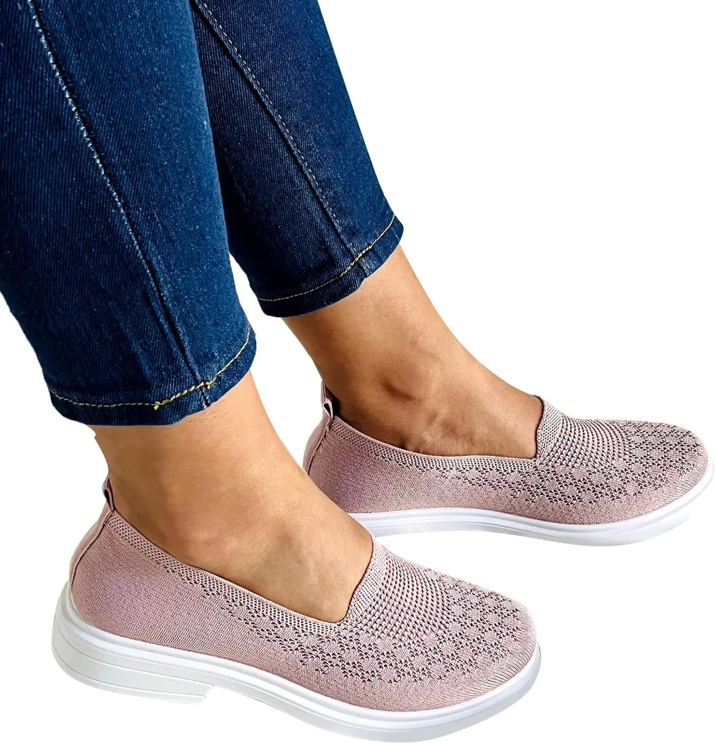Gym Shoes Women Shoes for Women Memory Foam Go Walk Slip on Tennis Shoes Non Slip Comfortable Fashion Sneakers