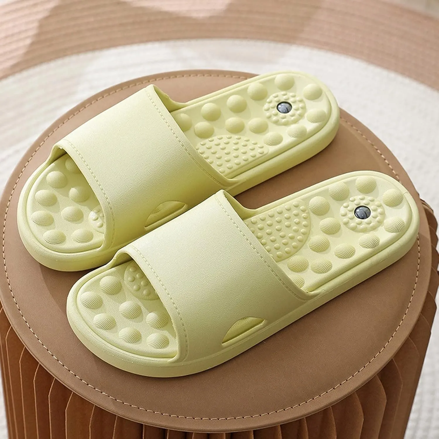 Indoor Slippers Men Non Slip Quick Drying Shower Slides Cushioned Thick Sole Sandals for Indoor and Outdoor