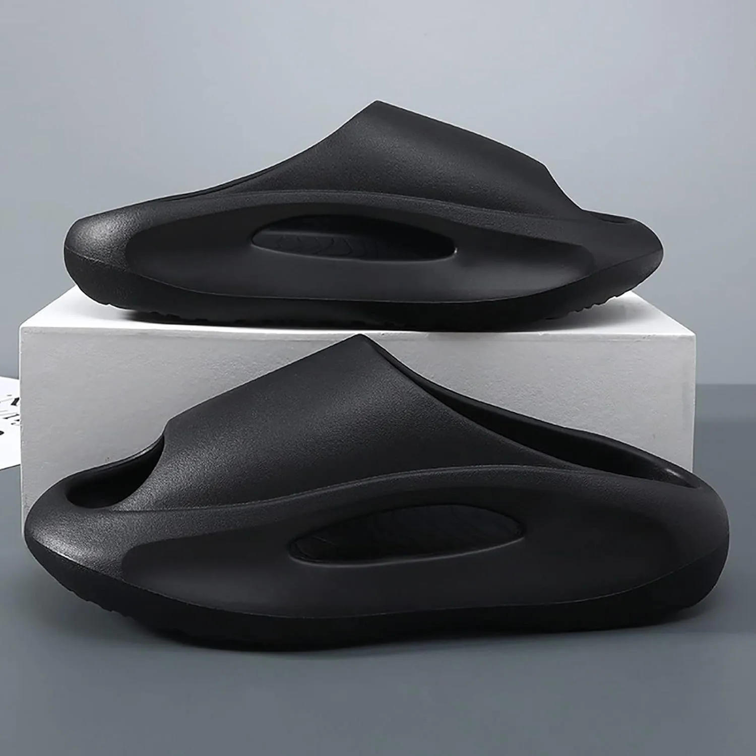 Indoor Slippers Men's Athletic Outdoor Sandals Slides Shower Shoes with Drainage Holes House Slippers