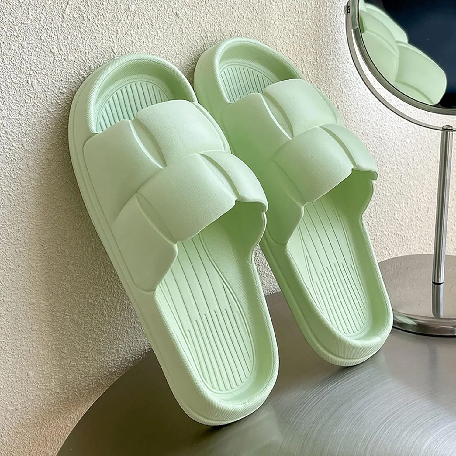 Indoor Slippers Platform Slippers for Women Shower Shoes for Living Room Pool Beach Spa Public Showers