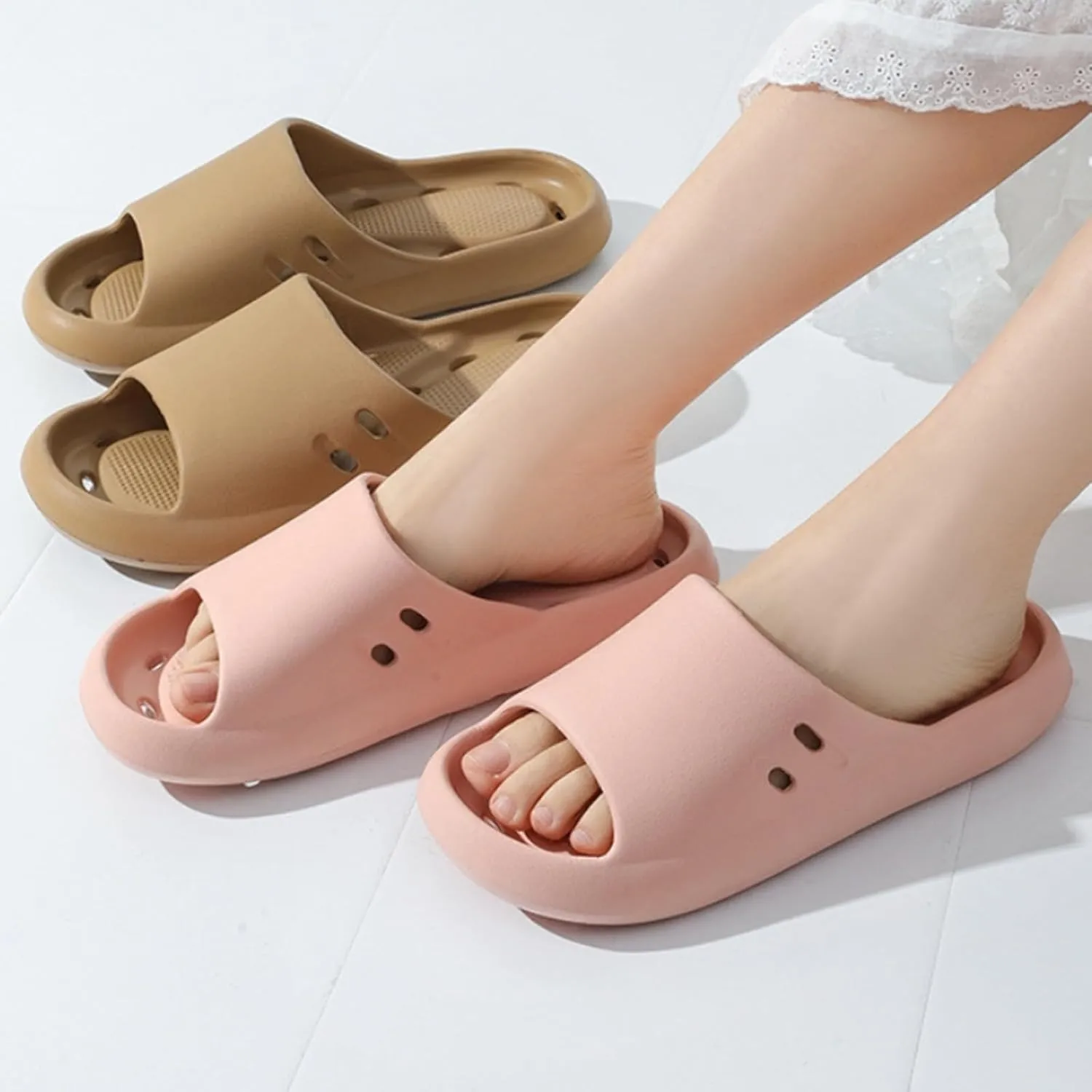 Indoor Slippers Waterproof Flip Flops for Men Shower Shoes for Living Room Pool Beach Spa Public Showers