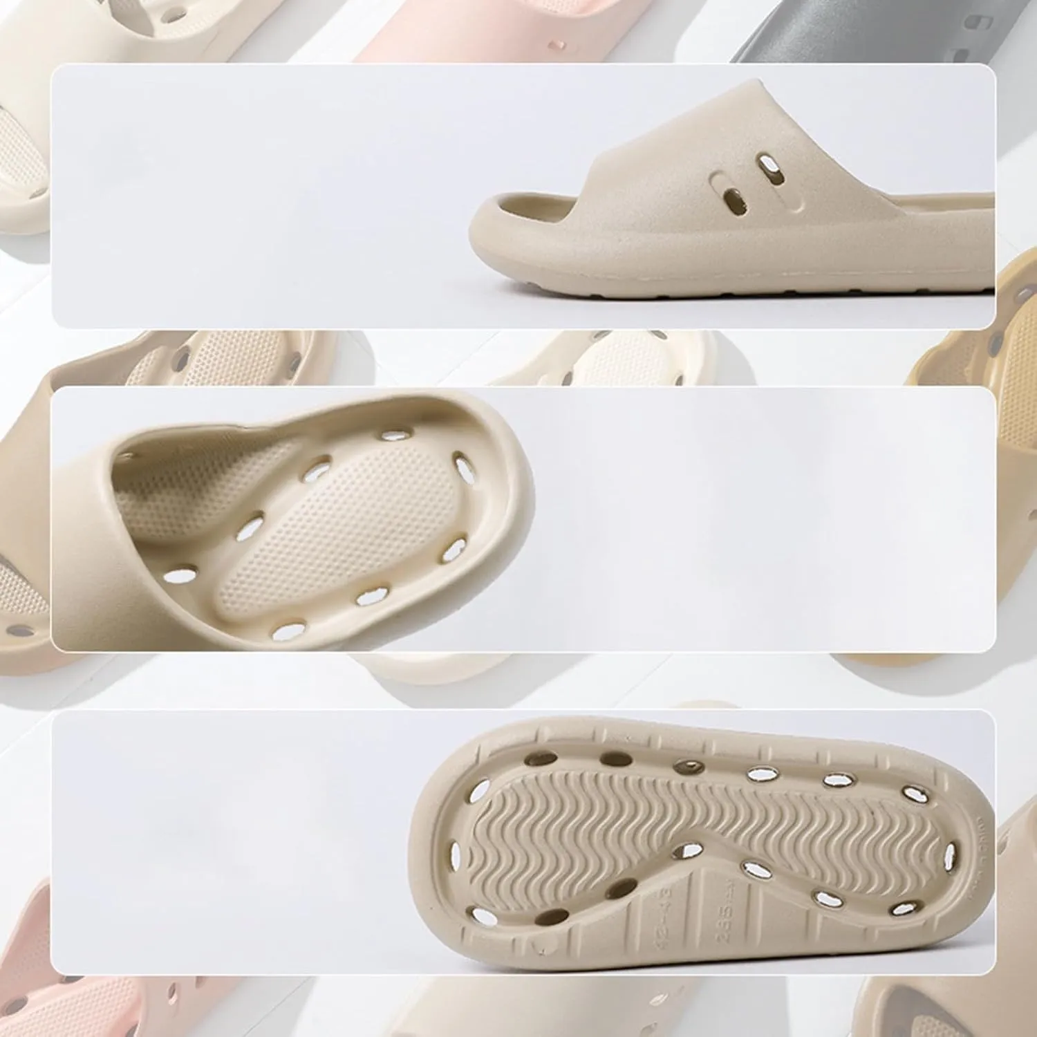 Indoor Slippers Waterproof Flip Flops for Men Shower Shoes for Living Room Pool Beach Spa Public Showers