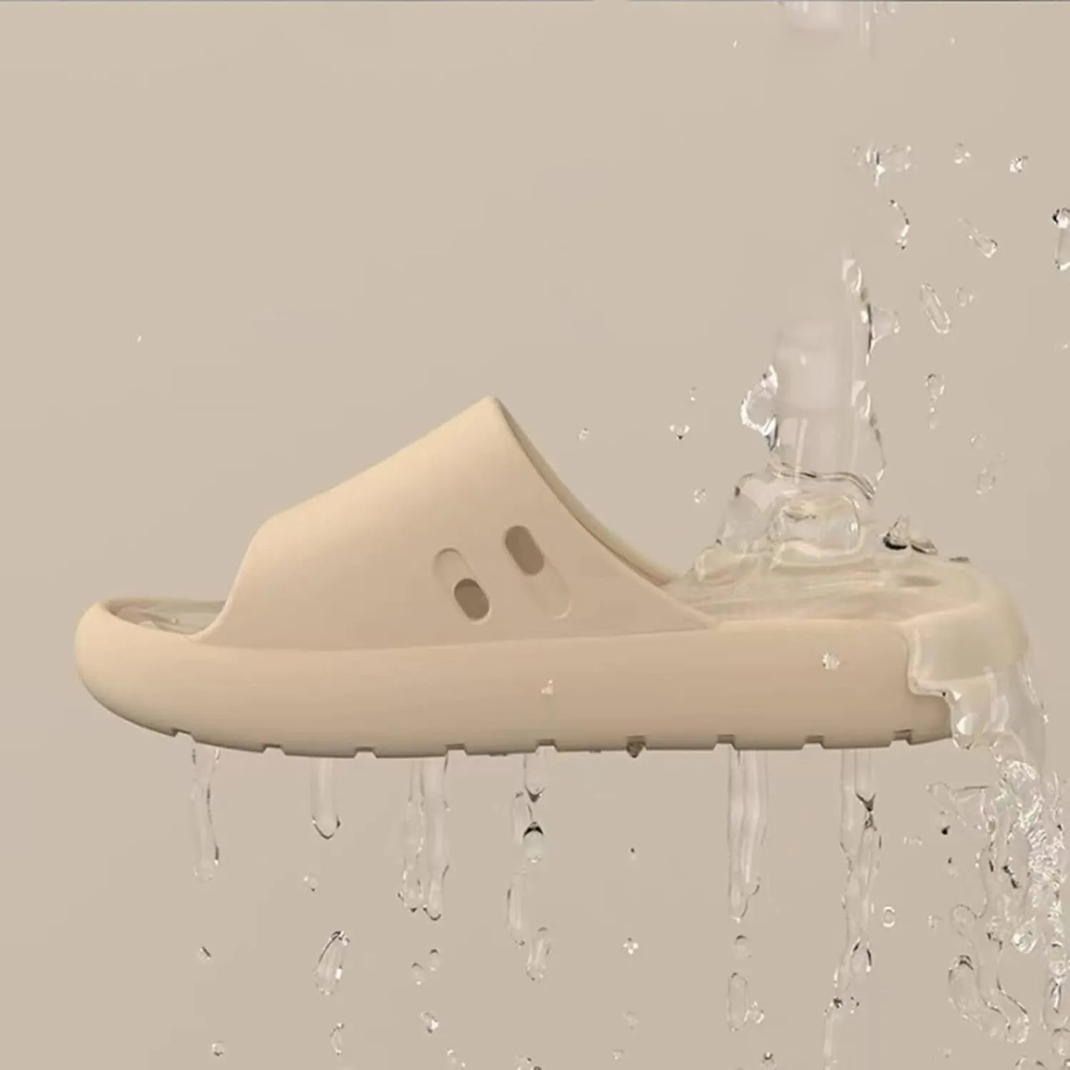 Indoor Slippers Waterproof Flip Flops for Men Shower Shoes for Living Room Pool Beach Spa Public Showers